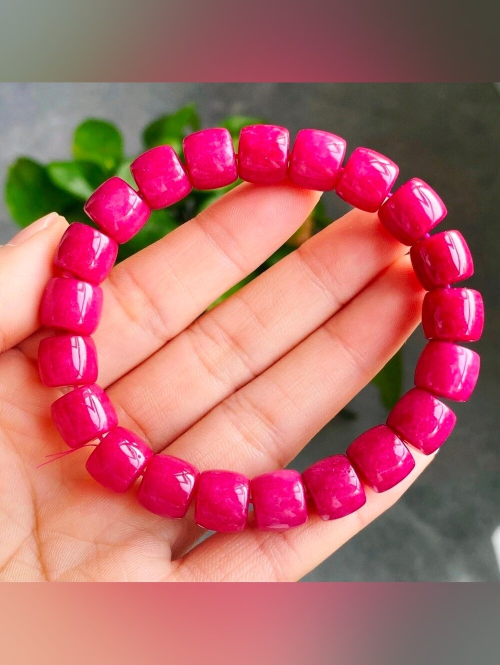 10mm Natural Red Rhodochrosite Gemstone Crystal Beads Bracelet AAAA